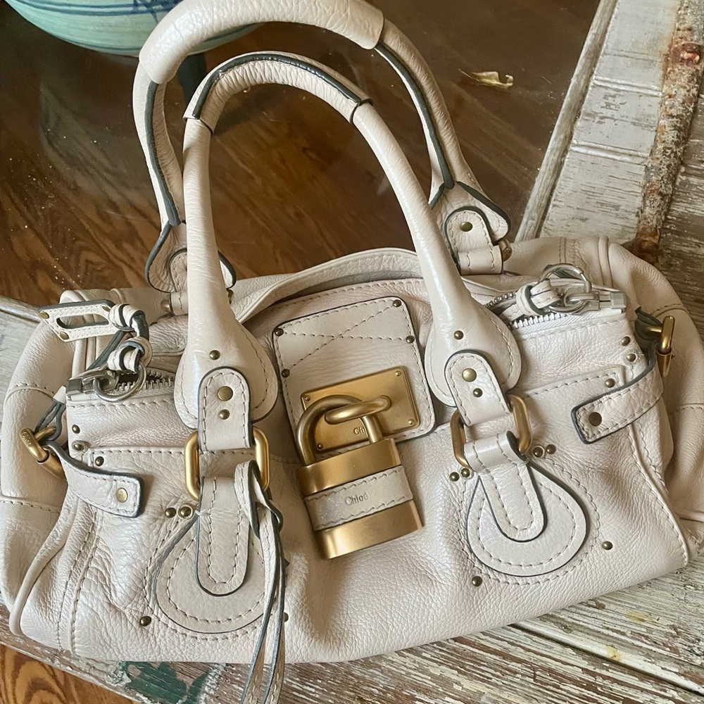 Chloe Paddington Handbag - Cream Leather